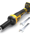 Built Different Cordless Die Grinder Compatible With Dewalt 20V Max Batteries with 1/4 Inch Chuck and wrenches.