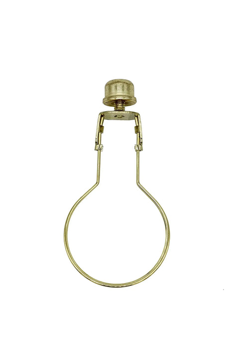 Clip On Lamp Shade Clip Adapter With Finial Top Gold For Washer Type Shades Universal Fit No Harp Needed Easy No Fuss Install And Secure Shade