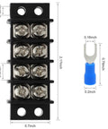 Dual Row Terminal Block Kit, 2 Pack, 4 Circuits, 20-30A, 200V-450V, Screw Terminal Strip With 16 PCS Heat Shrink Wire Connectors shown