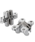 4 Pack Hidden Hinges For Cabinet Doors Zinc Alloy Invisible Hinge 180 Degree Swing Hidden Door Hardware, rust resistant
