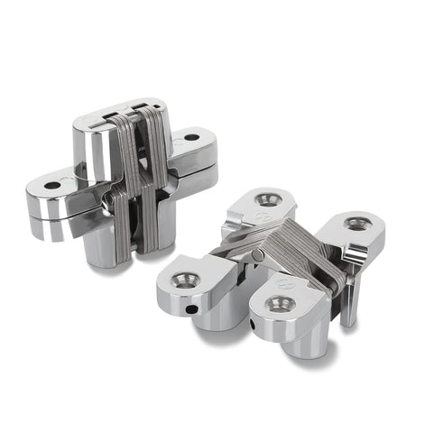 4 Pack Hidden Hinges For Cabinet Doors Zinc Alloy Invisible Hinge 180 Degree Swing Hidden Door Hardware, rust resistant