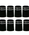 Pro Grade Replacement Black Plastic Golf Ferrules Set For 0.370 Parallel Tip Shafts, 19x13.6x9.5mm, Pack of 10 shown