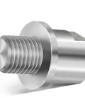 Precision Hardened Steel Woodworking Lathe Headstock Spindle Adapter with threaded section for easy chuck mounting.