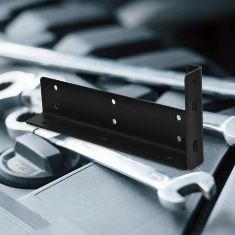 Heavy Duty Floating Shelf Brackets 2 Pack Wall Mounted Iron Brackets In Black For 3cm Thick Panels Easy Install Ultra Stable Hidden