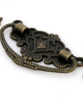 Six Pack Vintage Antique Brass Bail Pull Handles for Wooden Drawers and Cabinets 2.8 Inch Length and 1.7 Inch Height