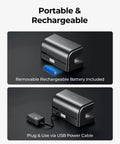 Counterfeit Bill Detector With Dual UV LED Lights For All Currencies And ID Verification, Auto On Off, Rechargeable Battery, USB Charging Cable