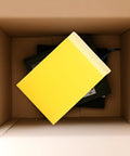 Waterproof Bubble Mailers 25 Pack 28x37 cm Plus 6 cm Thick Self Adhesive Padded Envelopes in a cardboard box.