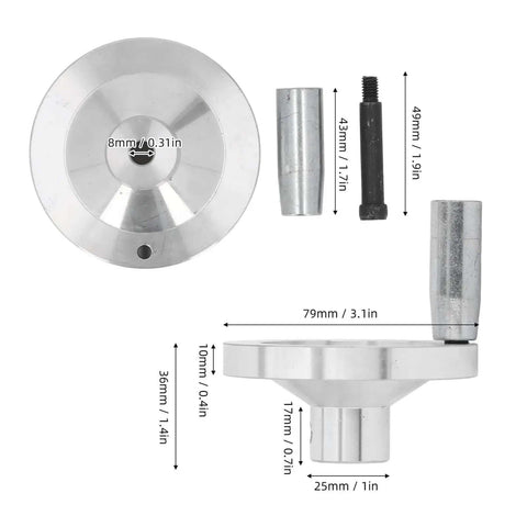Lathe Handwheel With Aluminum Alloy Handle For 7x10 7x12 7x14 Mini Lathes CJ18 CJ0618A 0618 components with measurements