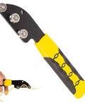 Heavy Duty Precision Stainless Steel Cable Straightener For Electricians with yellow and black ergonomic handle for easy grip.