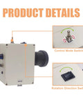 Control mode and rotation switches on Rod Dryer For Rod Building And Epoxy Drying Wrapping And Winding, DIY Fishing Rod Tool Kit