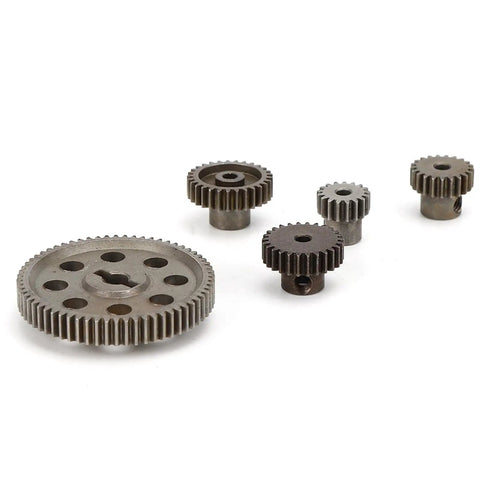 TT02 Differential Metal Spur Gear Set 64T Main Gear With 17T 21T 26T Pinions for 1/10 RC Cars Upgrade Kit