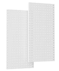 Two Pack 12 By 24 Inch Metal Pegboard Panels For Garage Wall Storage And Tool Organization On Workbench Or In The Workshop Grey Durable Steel Panels With Wide Hook Compatibility