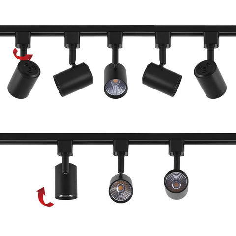 Dope 6 Pack LED Track Lighting Heads 24 Degree Beam 3000K Warm White 500 Lumen Each Dimmable Triac ETL Listed displayed in black finish