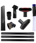 10-Piece Vacuum Attachment Kit For One And One Quarter Inch And One And Three Eighth Inch Vacuums With Adapter Includes Crevice Tool Upholstery Tool Round Brush Horsehair Brush Utility Nozzle Combo Tool Flexible Tubes And Extensions
