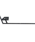 Heavy Duty Anodized Aluminum Angle Finder Protractor 0 To 180 Degrees For Tube And Sheet Metal Bending Layout With Quick Twist Lock Knob 20 Inch Arm, black design and graduated scale.