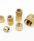 Grab These Awesome Solid Brass Insert Nuts For Your Next DIY Project Featuring Durable Knurl Design For Secure Bolt Threads In Injection Molding And Metal Fixing Work Perfectly For Any Serious Hobbyist Who Needs Reliable Hardware That Sticks Tight And - Various sizes and designs of solid brass insert nuts for metal fixing.