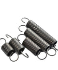 Tough One Piece Expansion Tension Spring Hook With Wire Dia 1.2mm And Outer Size 10 By 160 Mm For Hand Tools Home Care Equipment And Shock Absorption Made From Rust Proof Steel To Rock Your Projects, showing several steel tension hooks.