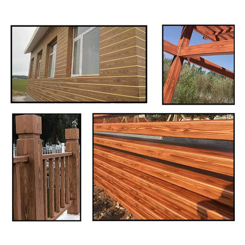 4 Piece Wood Graining Tool Set With Pattern Knurling on exterior walls and fences creating realistic wood textures like oak and pine.