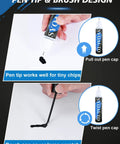 Black Car Touch Up Paint Pen 2 In 1 For Scratch Repair And Rust Prevention 0.4 Oz Auto Paint Pen with pen tip and brush design