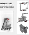 Solid Go To Allen Wrench And Quarter Inch Screws Accessory Kit Built Tough For Camera Rigging And Gear Mounting Straight Up No Nonsense twelve piece stainless steel screw kit with hex key.