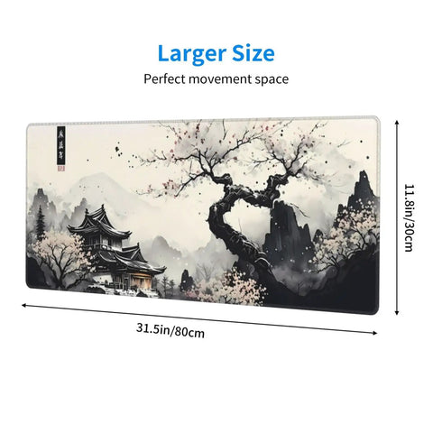 Ultra Smooth Large Mouse Pad Desk Mat for Gaming and Work, XL Extended Keyboard Mat With Non Slip Rubber Base, 31.5 by 11.8 Inches