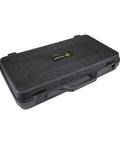 Handheld Power Pipe Threader Knocks Out 1/2 To 2 Inch Npt Runs Smoothly Compatible With Standard Dies For Conduit Or Gas Jobs Includes Support Arm And Rugged Case, durable black carrying case.