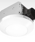 Bathroom Integrated LED Light Ceiling Mount Exhaust Ventilation Fan Quiet One Point One Sones 80 CFM White Finish