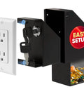 Electrical Outlet Hidden Wall Safe With Real Wall Plate Included, Easy To Install In Under 30 Minutes, open with valuables shown