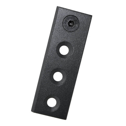 80Mm Barn Door Track Connector And Splice Plate For Sliding Doors Rugged Carbon Steel Repair Fastener With Black Coating