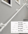 Tight Grip Wrought Iron Handrail For Indoor And Outdoor Stairs Banister With Wall Mounted Safety Grab Bar Support Handle For Elderly Family Home Safety Upgrade No Sweat Quick Install on a staircase wall.