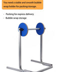 Heavy Duty Bubble Wrap Dispenser Stand With Reinforced Galvanized Steel Roll Holder for efficient packing/storage.