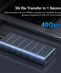 Beast Mode 40Gbps M2 Nvme Ssd Enclosure Usb4 External Drive Adapter with heavy-duty aluminum shell, showing sleek portable design.