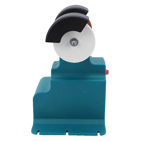 Estink Cordless Mini Bench Grinder with two 4000mAh batteries, compact design with grinding wheels for sharpening tools.