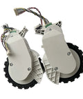 Pair of IYZPCTMC traveling wheels for Xiaomi/Omni vacuums; gray plastic housings, black tires