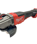 Hardcore Shop Grade Cordless Angle Grinder 4 5 To 6 Inch With Fast Braking And Secure Paddle Switch Tool Only For Demolition And Metal Cutting On Tough Job Sites.