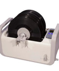 Top Shelf Ultrasonic Record Wash Machine With Waterproof Tank For Seven To Twelve Inch Vinyl displaying records in a cleaning cycle.