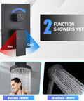 Shower System, 2-Function Concealed Set with Solid Brass Control Valve, modern valve design for rainfall and handheld showers.