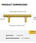 40 Pack 3 Inch Brushed Gold Cabinet Pulls For Kitchen Cabinets And Furniture Hardware Durable Stainless Steel With Brass Finish Easy Install Drawer Handles, product dimensions and screws