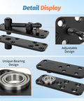 Hidden Door Hinge For Secret Bookcase Doors, 570 Lbs Load Bearing, 360 Degree Swing with adjustable and bearing design features