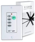 Universal Ceiling Fan Control Transmitter Only 3 Speed Wall Controller with light and power buttons, white color, no receiver included
