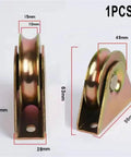 Rock Solid V Groove Track Wheel For Sliding Gate Casters Heavy Duty Steel Roller dimensions 15mm x 10mm x 63mm and 86mm.