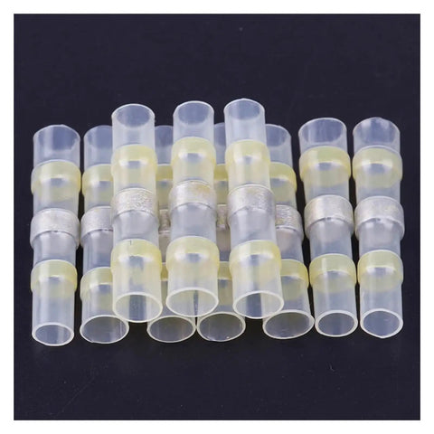 75 Piece Solder Seal Heat Shrink Butt Terminals Kit For Electricians And Mechanics To Seal Wires With Waterproof Sleeves And Crimp Connectors That Are Super Tough And Ready To Hook Up Anytime You Need A Reliable Cable Joint That Stays Secure. Clear solder seal butt terminals