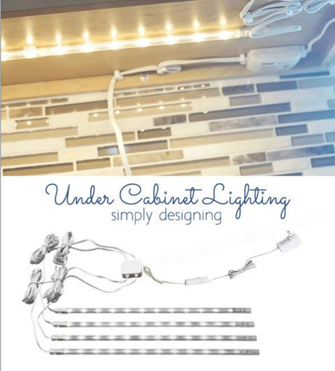 Linkable 4x16 Inch LED Light Bar Kit With Series And Parallel Wiring Plug N Play Under Cabinet Lighting In Soft Warm White
