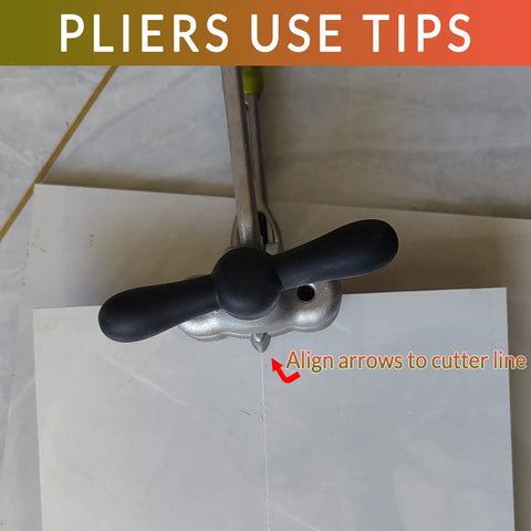 Close-up of running pliers used with Pro Grade Manual Tile Cutter For Porcelain And Ceramic Tiles With 48 Inch Large Format Cutting Capacity