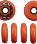 Street Ready Outdoor Pavement Inline Roller Hockey Wheels 72mm 85A High Rebound, 8 Pack in orange for asphalt and concrete