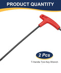Dual End T27 Torx Key Wrench T Handle Set Pro Grade Built Tough Heavy Duty Carbon Steel with red T-handle