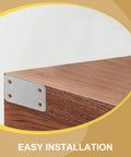 Heavy Duty Stainless Steel Flat Bracket Set For Wood Furniture Repair, silver corner brace on wood shelf for easy install