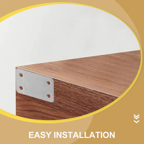 Stainless Steel Flat Straight Mending Plates Set Of 12 Pieces For Wooden Furniture Repair No Fuss Install with 5mm holes on wood corner