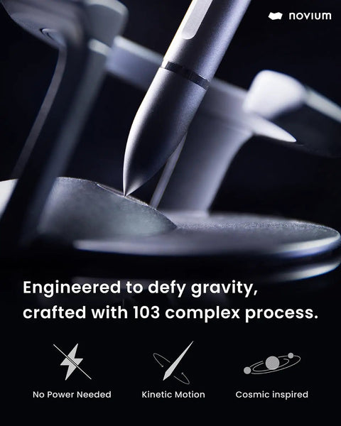 Hoverpen Interstellar Space Black Ballpoint Pen For Desk Aesthetic With Premium Futuristic Design And Smooth Precision Ink