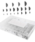 Woodruff Key Set Assortment For Carbon Steel Semicircle Drive Shaft Keys For Mechanical Projects in clear plastic organizer